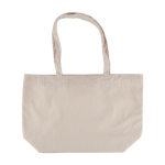 Saco de bombazine com asas compridas, 1 compartimento e bolso interior cor bege primeira vista