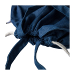 Saco-mochila de cordão de cor natural e ganga reciclada oitava vista