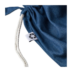 Saco-mochila de cordão de cor natural e ganga reciclada nona vista