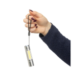 Lanterna de alumínio recarregável com tira de pulso e 3 modos de luz décima primeira vista