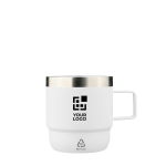 Caneca de aço inoxidável de parede dupla, interior de cerâmica 180 ml cor branco vista principal