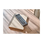 Conjunto de escrita com caneta e roller de metal, tinta azul sétima vista