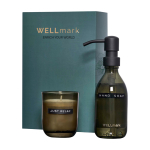 Conjunto de dispensador e vela perfumada de vidro WELLmark 250 ml cor preto