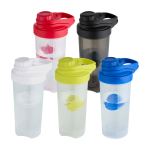 Garrafa em plástico PP com bola misturadora e marcações 700 ml cor azul real segunda vista várias cores