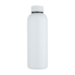 Garrafa de aço inoxidável reciclado com acabamento mate 750 ml cor branco segunda vista frontal