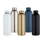 Garrafa de aço inoxidável reciclado com acabamento mate 750 ml cor azul bondi segunda vista várias cores
