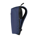 Mochila de poliéster antirroubo para portátil 15” repelente à água cor azul-marinho vista lateral