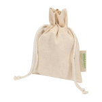 Saco-oferta de algodão com fecho de cordão 140 g/m2 cor natural
