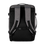 Mochila de cabine para portátil de poliéster reciclado 25 L 17'' cor cinzento mesclado segunda vista traseira