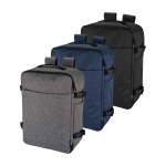 Mochila de cabine para portátil de poliéster reciclado 25 L 17'' cor cinzento mesclado segunda vista várias cores