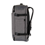 Mochila de cabine para portátil de poliéster reciclado 25 L 17'' cor cinzento mesclado vista lateral