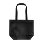 Saco tote plástico reciclado laminado duplo impermeável 18 L 150 g/m2 cor preto segunda vista frontal