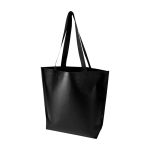 Saco tote plástico reciclado impermeável, fundo amplo 30 L 150 g/m2 cor preto