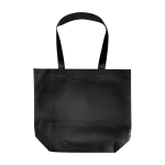 Saco tote plástico reciclado impermeável, fundo amplo 30 L 150 g/m2 cor preto segunda vista traseira