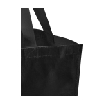 Saco tote plástico reciclado impermeável, fundo amplo 30 L 150 g/m2 cor preto vista detalhe 2