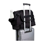 Saco de viagem de lona de poliéster reciclado com fecho de correr 30 L cor preto segunda vista