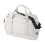 Saco de viagem de lona de poliéster reciclado com fecho de correr 30 L cor areia