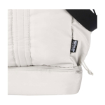 Saco de viagem de lona de poliéster reciclado com fecho de correr 30 L cor areia vista detalhe 1