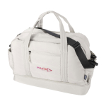 Saco de viagem de lona de poliéster reciclado com fecho de correr 30 L cor areia