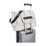 Saco de viagem de lona de poliéster reciclado com fecho de correr 30 L cor areia segunda vista