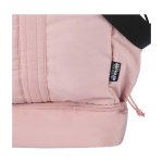 Saco de viagem de lona de poliéster reciclado com fecho de correr 30 L cor cor-de-rosa claro vista detalhe 1