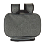 Mochila térmica para piquenique com talheres reutilizáveis 20 L cor cinzento mesclado terceira vista frontal