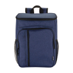 Mochila térmica para piquenique com talheres reutilizáveis 20 L cor azul mesclado segunda vista frontal