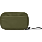 Bolsa organizadora para acessórios tecnológicos, fecho de correr 1 L cor verde-escuro segunda vista frontal