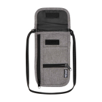 Bolsa de viagem compacta com múltiplos bolsos e correia 130 cm cor cinzento mesclado segunda vista frontal