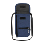 Bolsa de viagem compacta com múltiplos bolsos e correia 130 cm cor azul mesclado segunda vista frontal