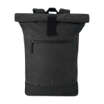 Mochila enrolável hidrófuga com bolso portátil 14” 16 L cor preto segunda vista frontal