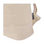 Mochila enrolável hidrófuga com bolso portátil 14” 16 L cor areia vista detalhe 1