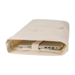 Mochila enrolável hidrófuga com bolso portátil 14” 16 L cor areia terceira vista