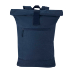 Mochila enrolável hidrófuga com bolso portátil 14” 16 L cor azul-marinho segunda vista frontal
