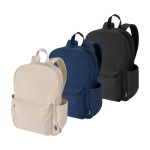 Mochila urbana hidrófuga com compartimento para portátil 15,6” 16 L cor azul-marinho segunda vista várias cores
