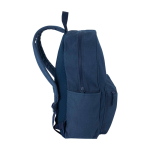 Mochila urbana hidrófuga com compartimento para portátil 15,6” 16 L cor azul-marinho vista lateral