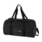 Saco de viagem impermeável de lona reciclada com bolso frontal 40 L cor preto