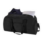 Saco de viagem impermeável de lona reciclada com bolso frontal 40 L cor preto segunda vista