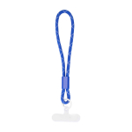 Pulseira para smartphone com tira ajustável e inserção para capa cor azul real segunda vista frontal