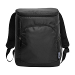 Mochila térmica reciclada de 18 L com compartimento principal cor preto segunda vista frontal