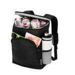Mochila térmica reciclada de 18 L com compartimento principal cor preto segunda vista