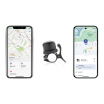 Campainha localizadora para bicicleta que suporta Apple e Android IPX5 cor preto sexta vista