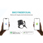 Campainha localizadora para bicicleta que suporta Apple e Android IPX5 cor preto sétima vista