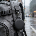 Localizador ecológico com Bluetooth e aviso de perda e som 100 dB cor preto vista de ambiente