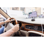 Suporte magnético universal 360° ideal para telemóvel e mãos-livres cor preto vista de ambiente 2