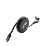 Cabo retráctil de alumínio reciclado 2 em 1 de carga e dados 240 W cor preto vista principal