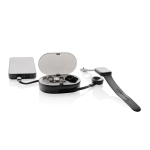 Conjunto ecológico de cabos de carga retrácteis com várias saídas 60 W cor preto terceira vista