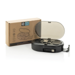 Conjunto ecológico de cabos de carga retrácteis com várias saídas 60 W cor preto vista com caixa