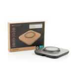 Base de carga sem fios magnética 25 W com cabo USB-C cor cinzento segunda vista com caixa