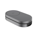 Carregador ecológico dobrável 3 em 1 compacto com entrada USB-C 25 W cor cinzento sexta vista